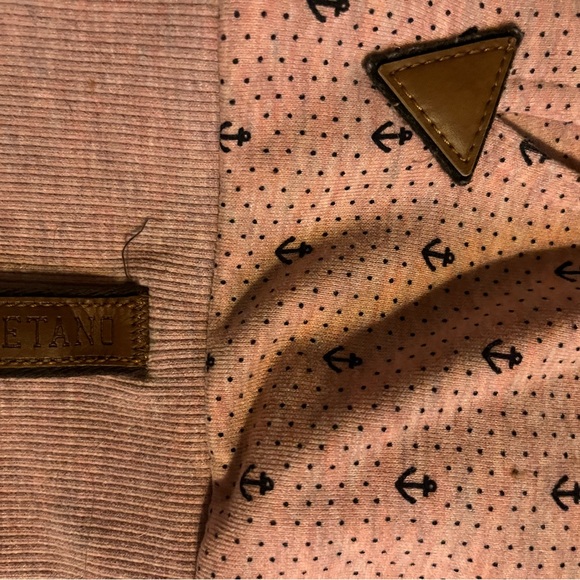 Pink & navy blue Naketano sweatshirt. - Picture 5 of 6